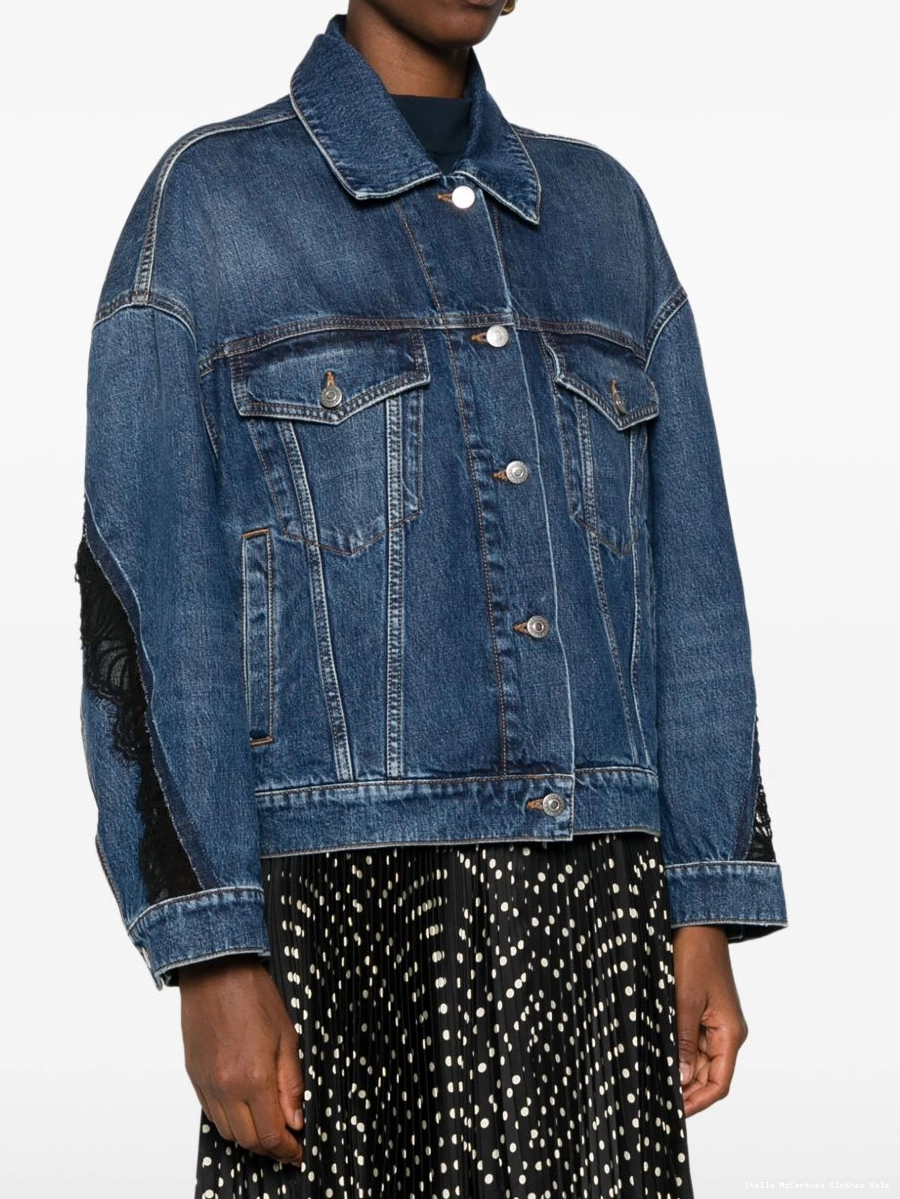 Cheap denim Stella jacket McCartney lace-detailing Women 0713